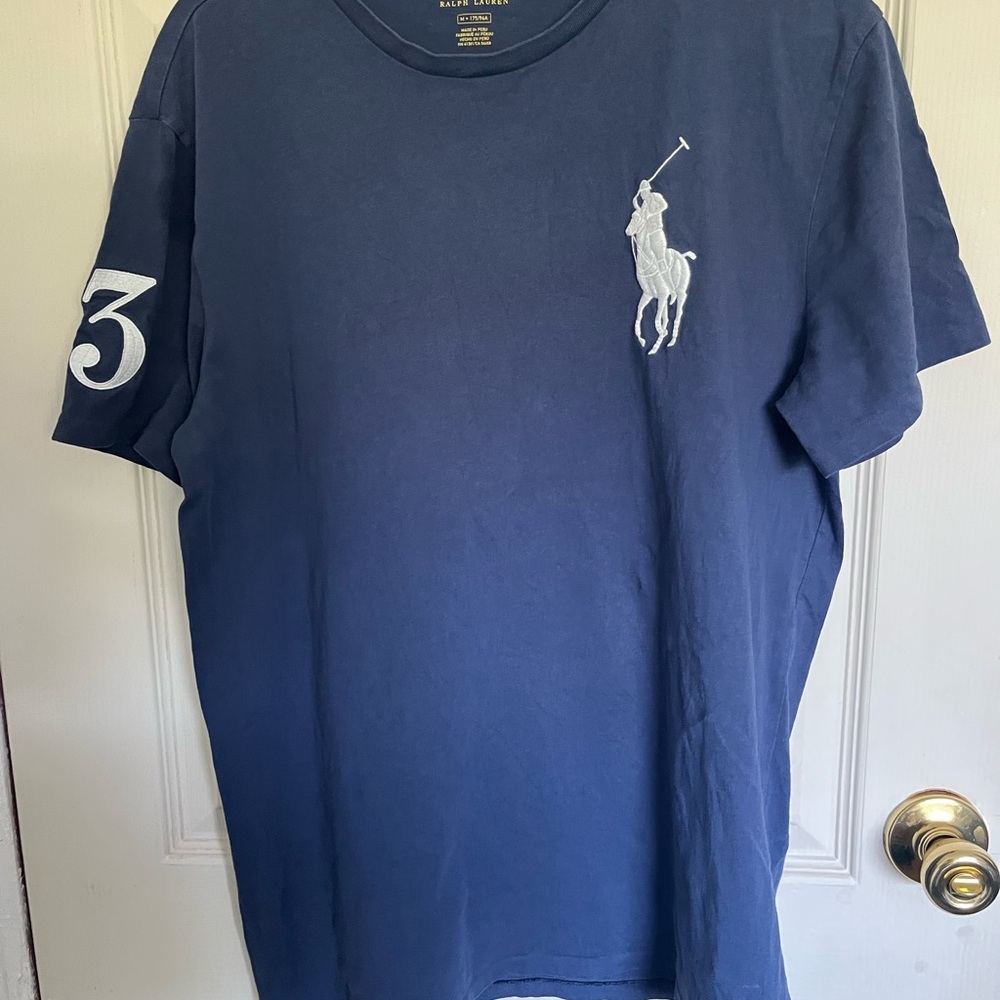 Polo by Ralph Lauren Men's Navy Tee with Logo